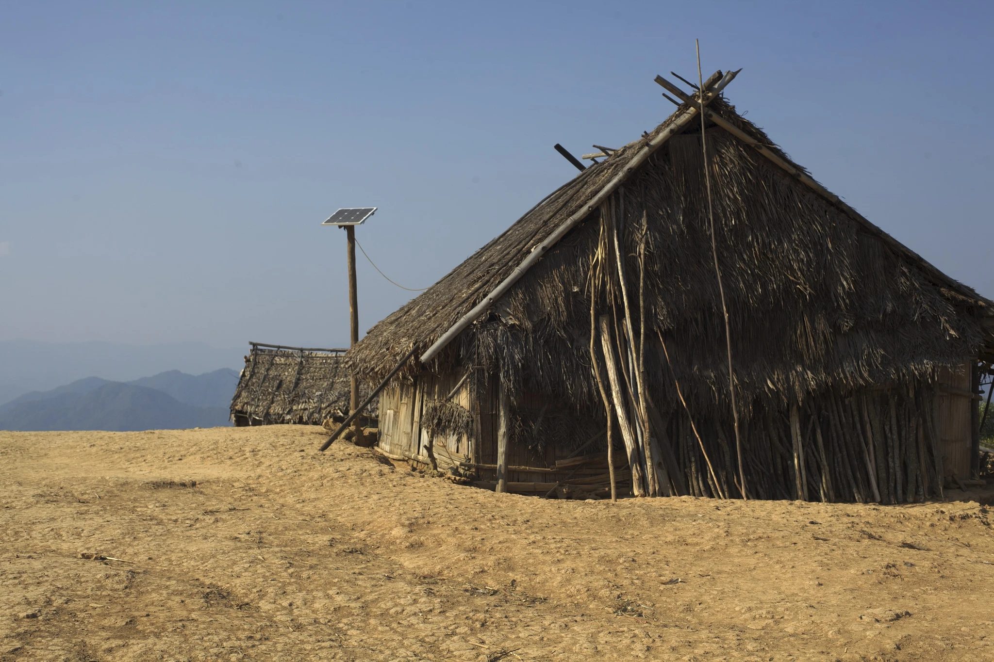 A Lahu village on a hilltop in northern Laos.